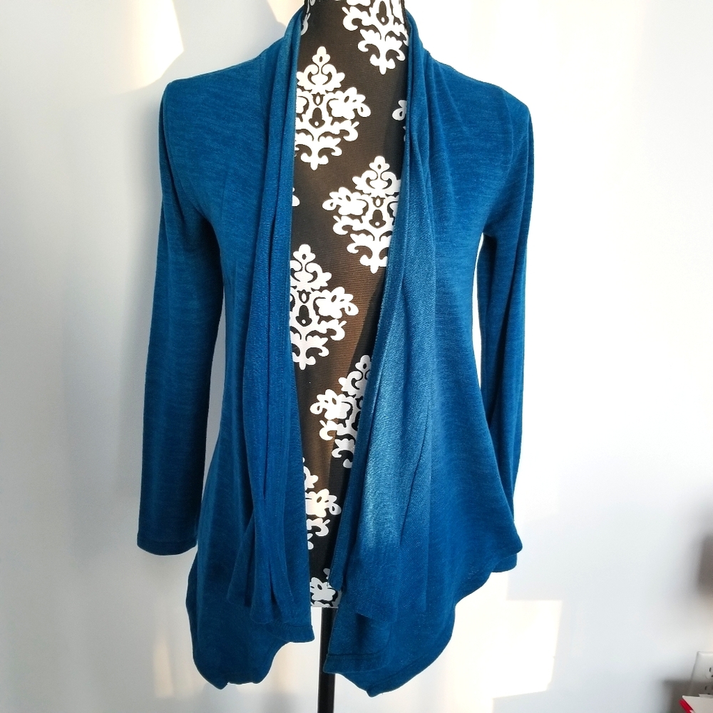 Teal Forever 21 Open Cardigan